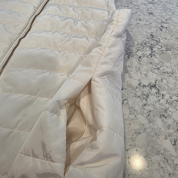 Michael Michael Kors Women's Bone / Off White Puffer Quilted Vest Size 2X Like N - Picture 8 of 16
